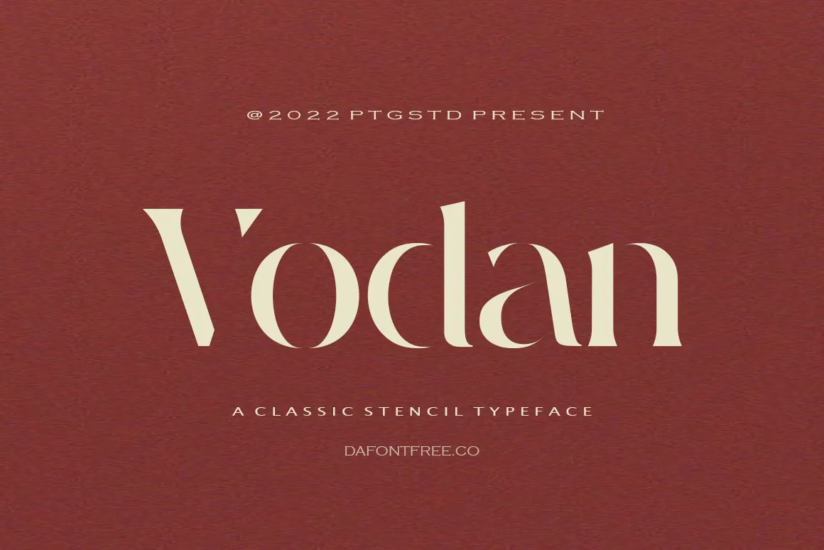 Пример шрифта Vodan