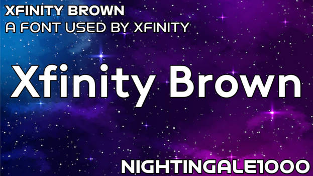 Пример шрифта Xfinity Brown Italic