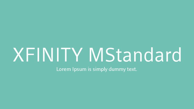 Пример шрифта Xfinity Standard W Standard Cond Medium