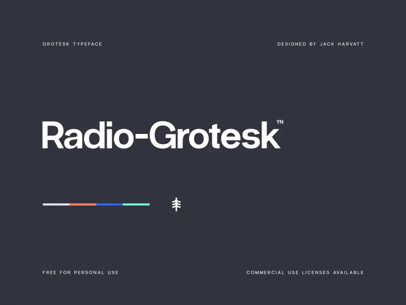 Пример шрифта Radio Grotesk