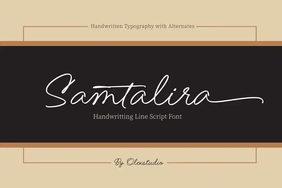 Пример шрифта Samtalira