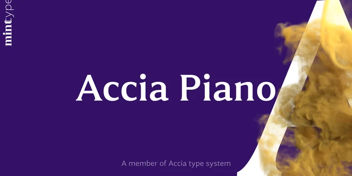 Пример шрифта Accia Piano
