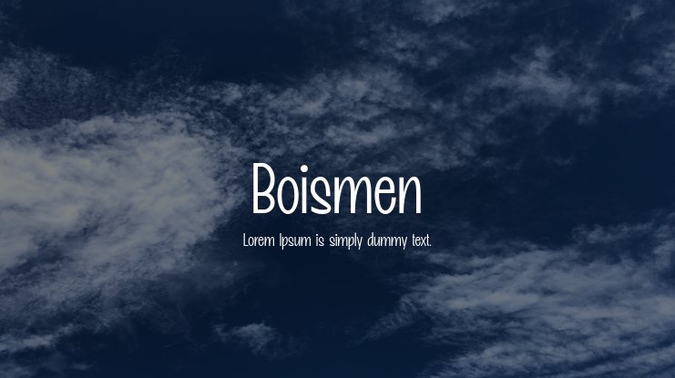 Пример шрифта Boismen