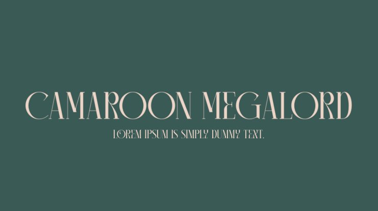Пример шрифта Camaroon Megalord