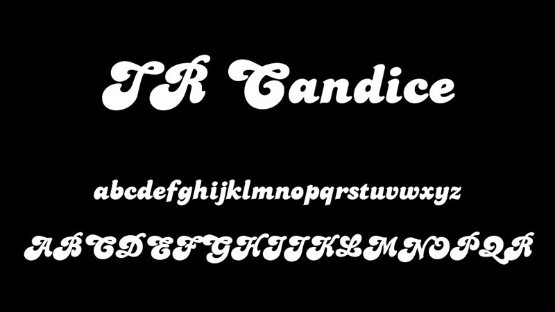 Пример шрифта Candice