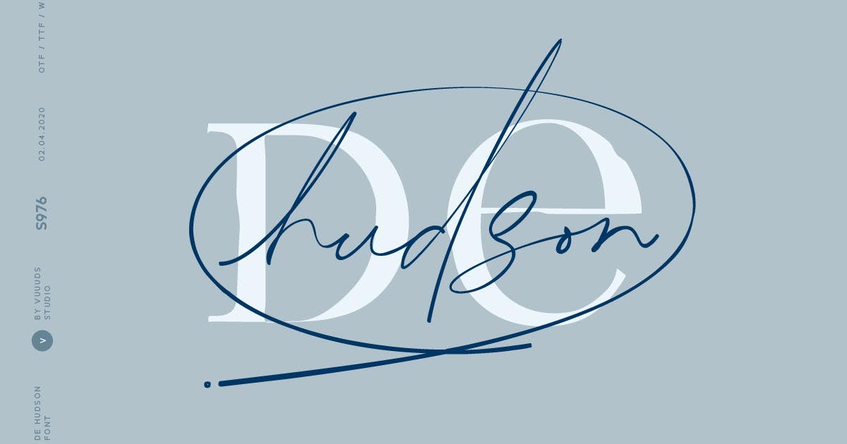 Пример шрифта De Hudson