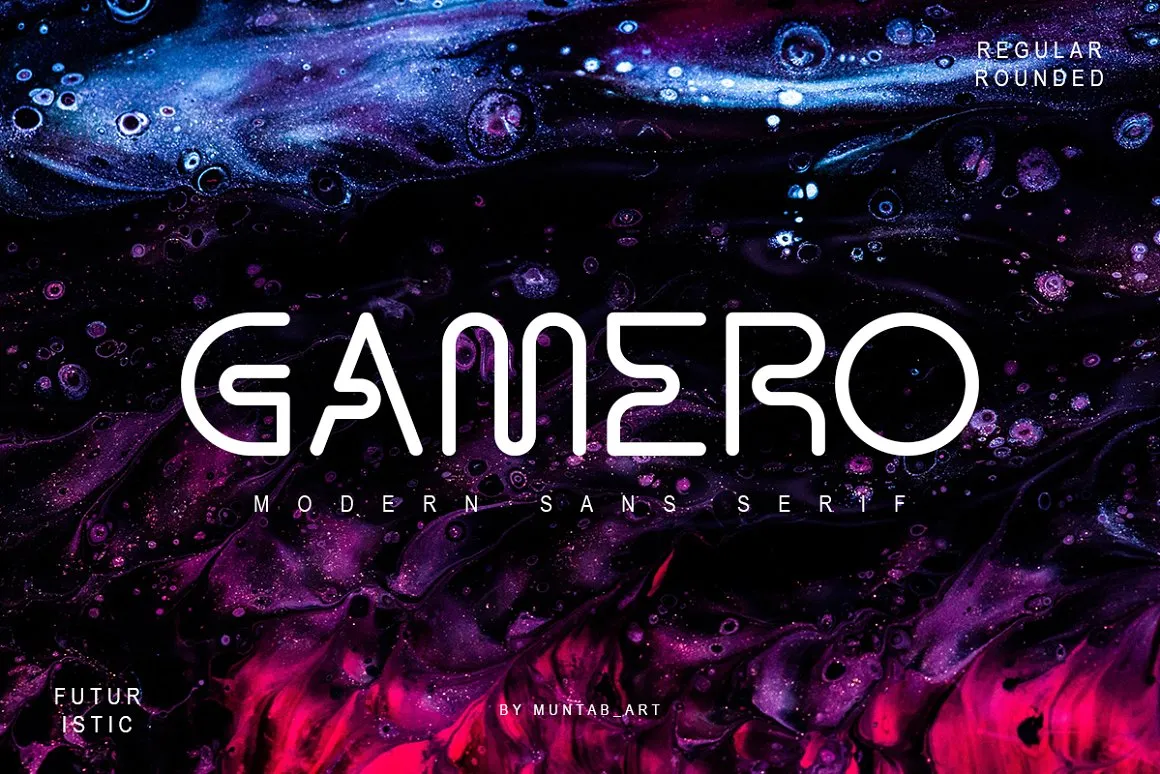 Пример шрифта Gamero