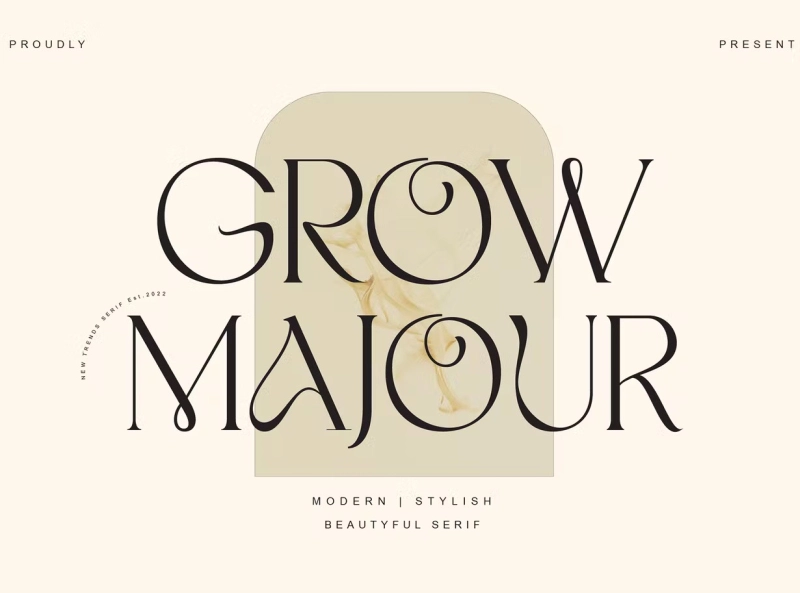 Пример шрифта Grow Majour