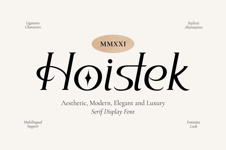 Пример шрифта Hoistek