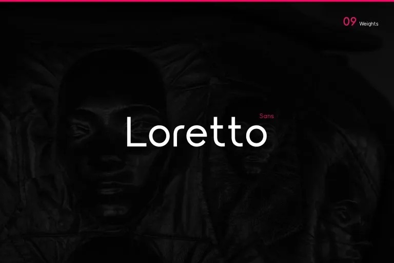 Пример шрифта Loretto