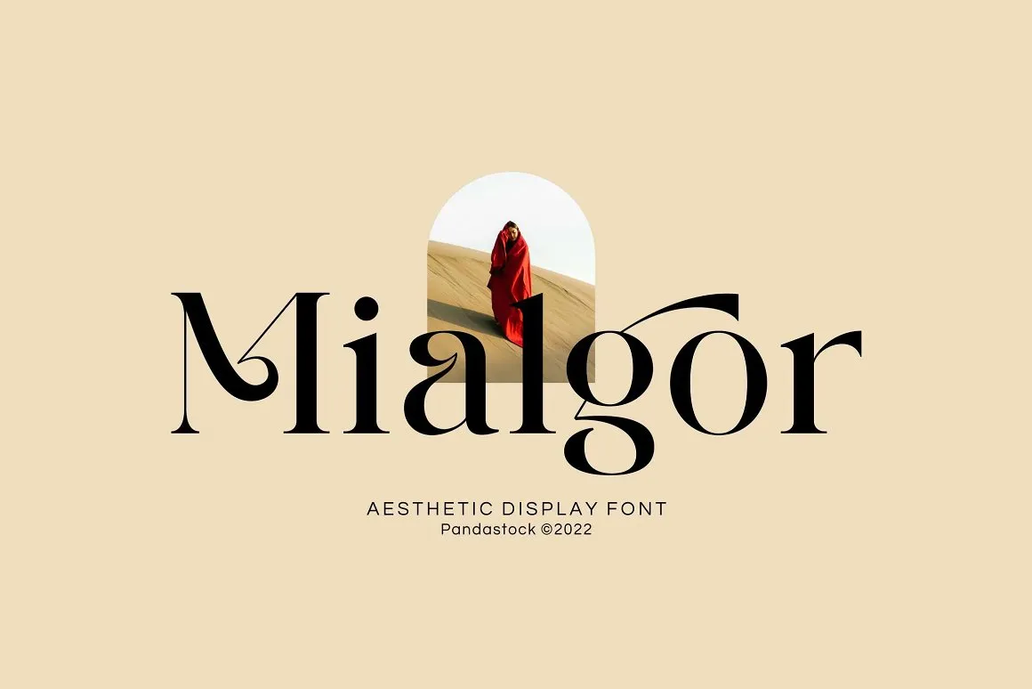 Пример шрифта Mialgor