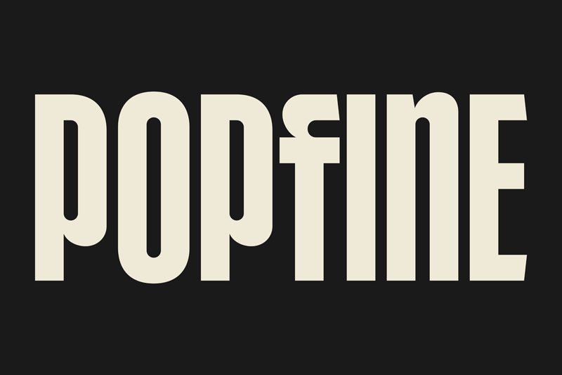 Пример шрифта Popfine