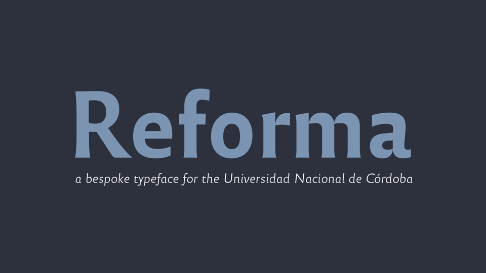 Пример шрифта Reforma
