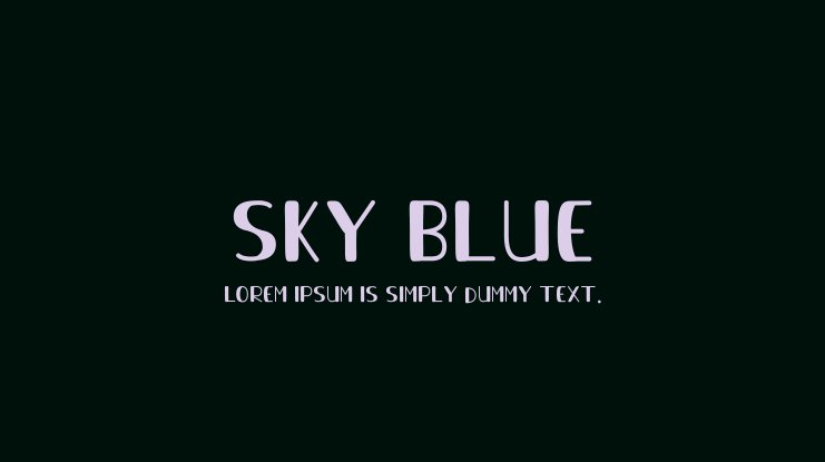 Пример шрифта Blue Sky Standard Light