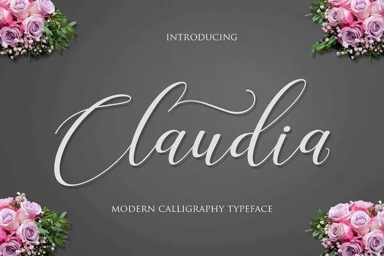 Пример шрифта Claudia