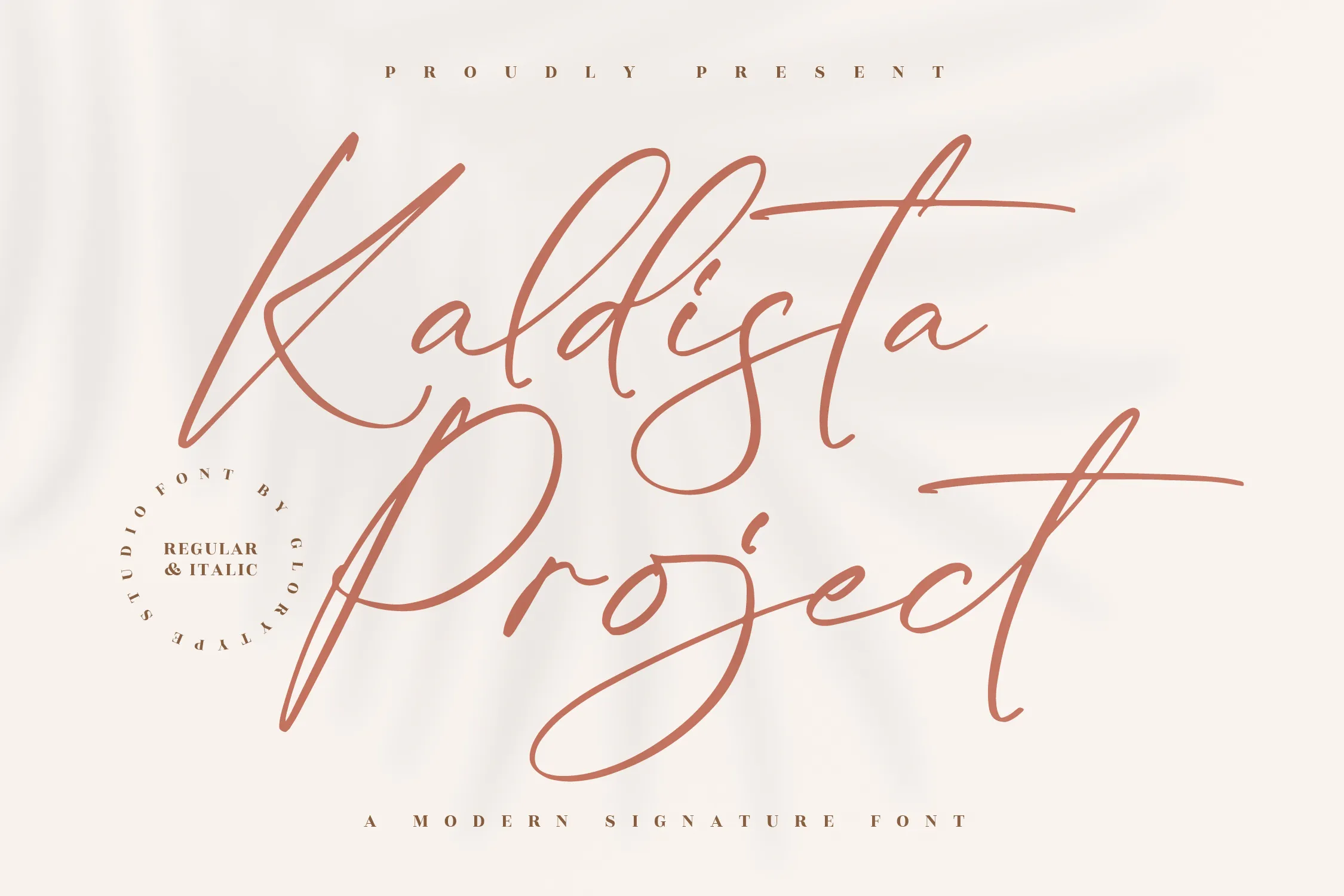 Пример шрифта Kaldista Project Italic