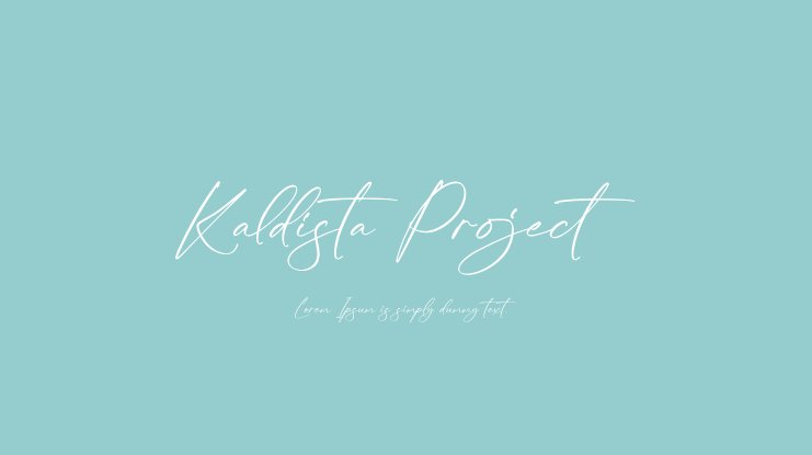 Пример шрифта Kaldista Project