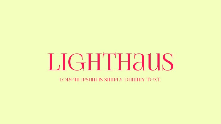 Пример шрифта Lighthaus Regular
