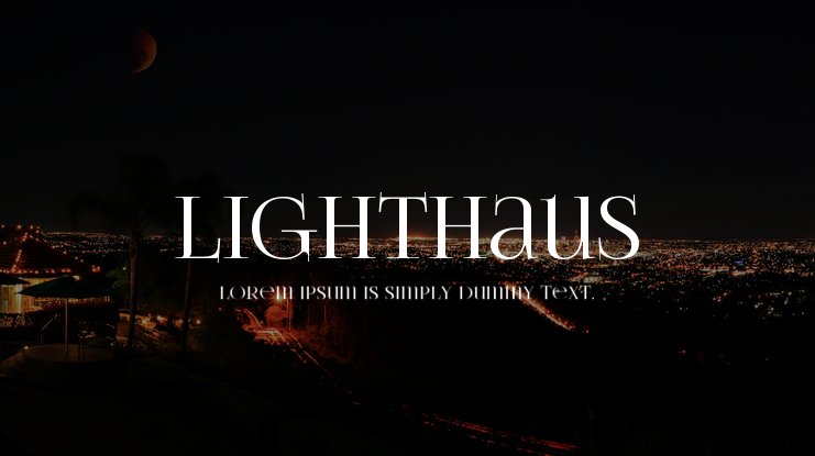 Пример шрифта Lighthaus