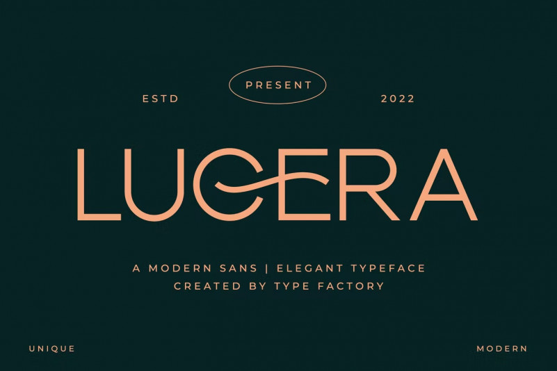 Пример шрифта Lucera