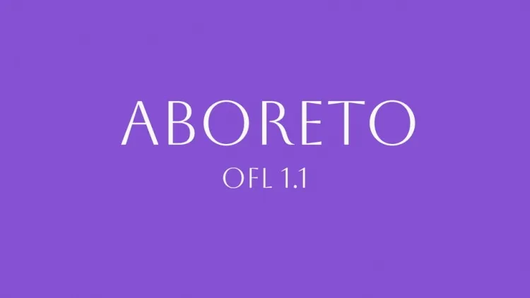 Пример шрифта Aboreto