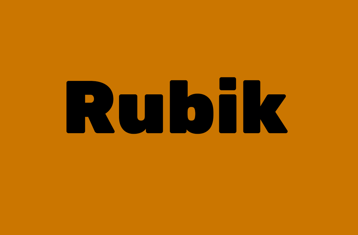 Пример шрифта Rubik Maze