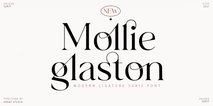 Пример шрифта Mollie Glaston