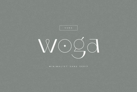 Пример шрифта Woga