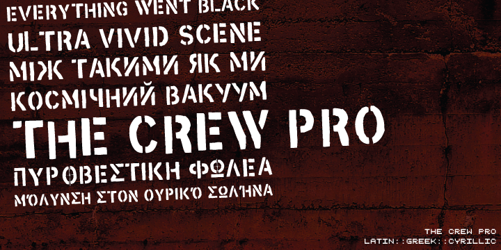 Пример шрифта The Crew Pro