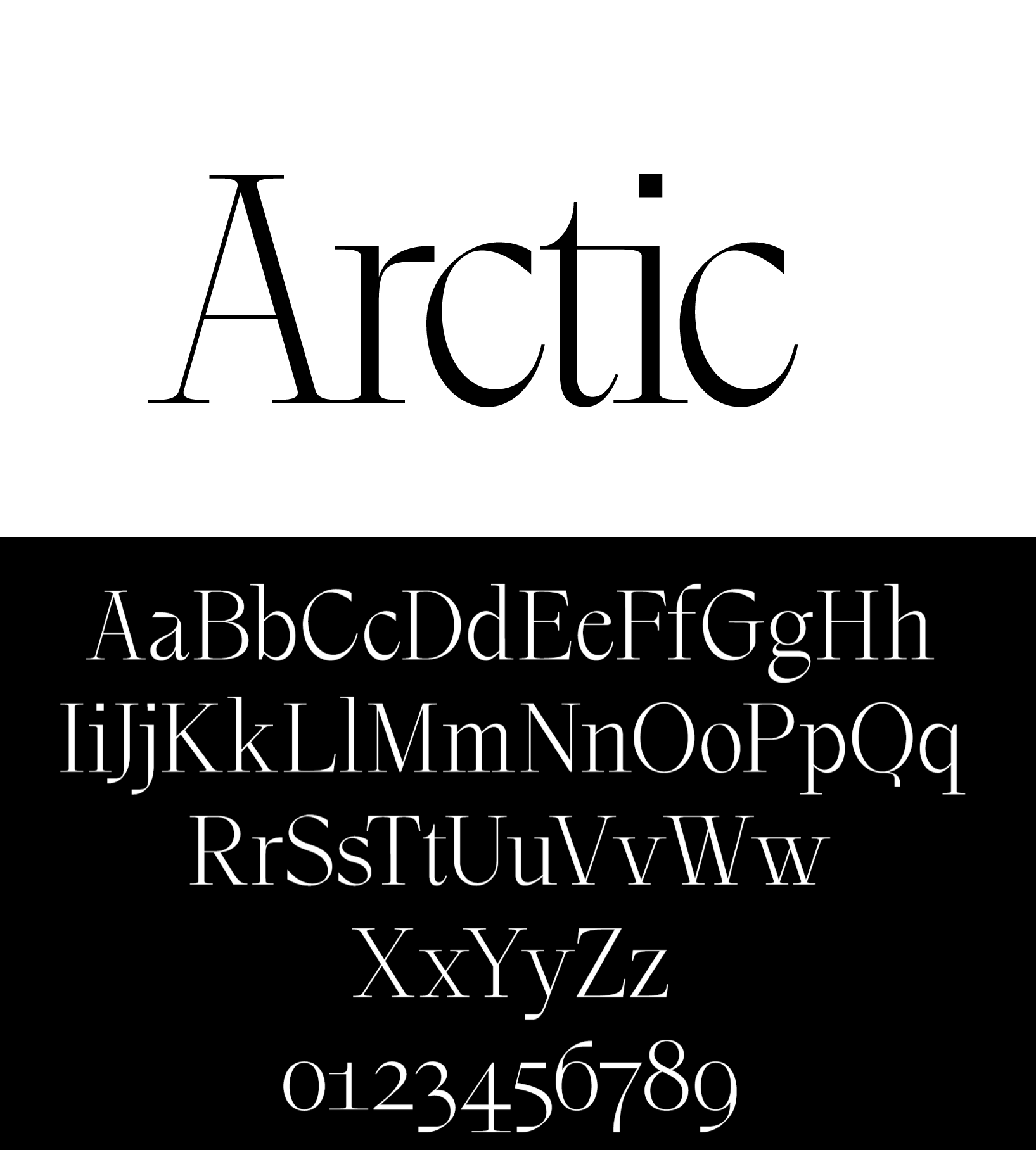 Пример шрифта BL Arctic