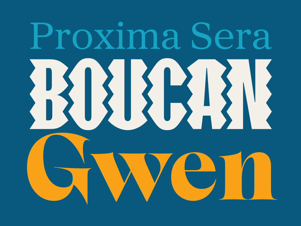Пример шрифта Boucan