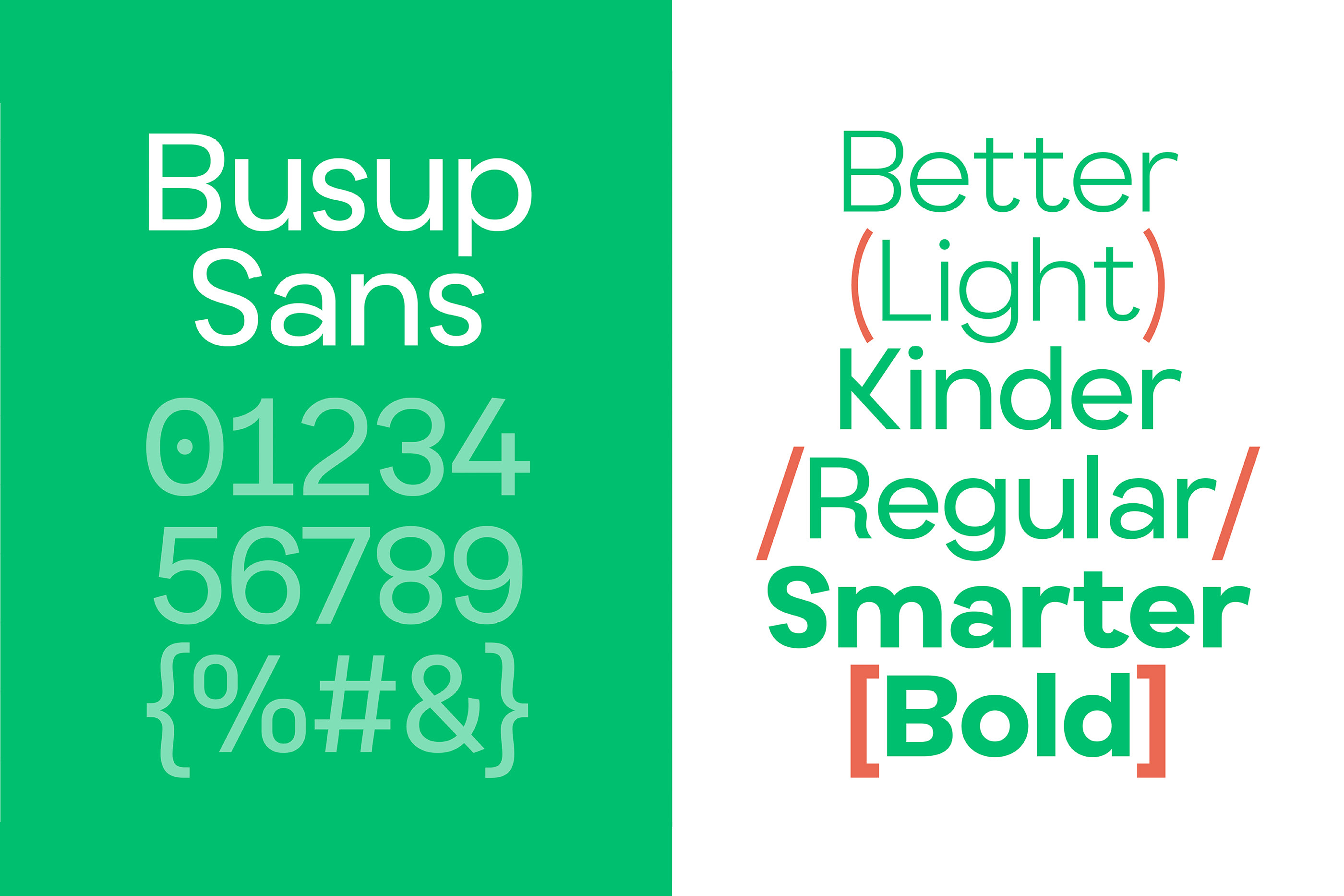 Пример шрифта Busup Sans