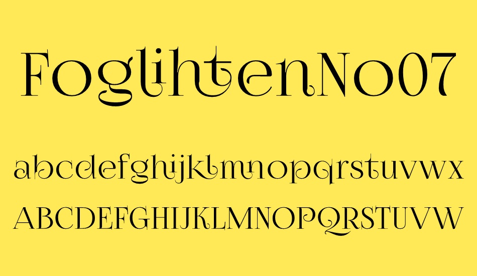 Пример шрифта Foglihten No07