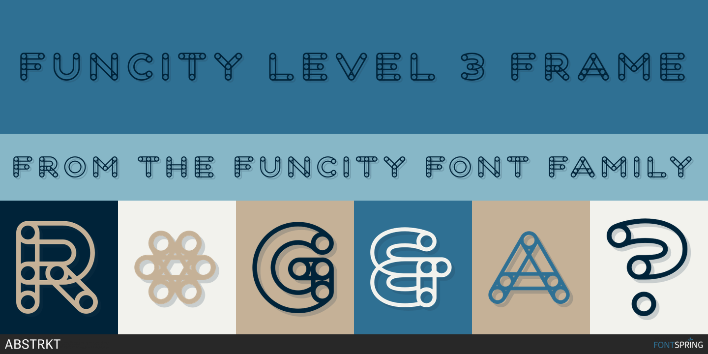 Пример шрифта Fun City Level