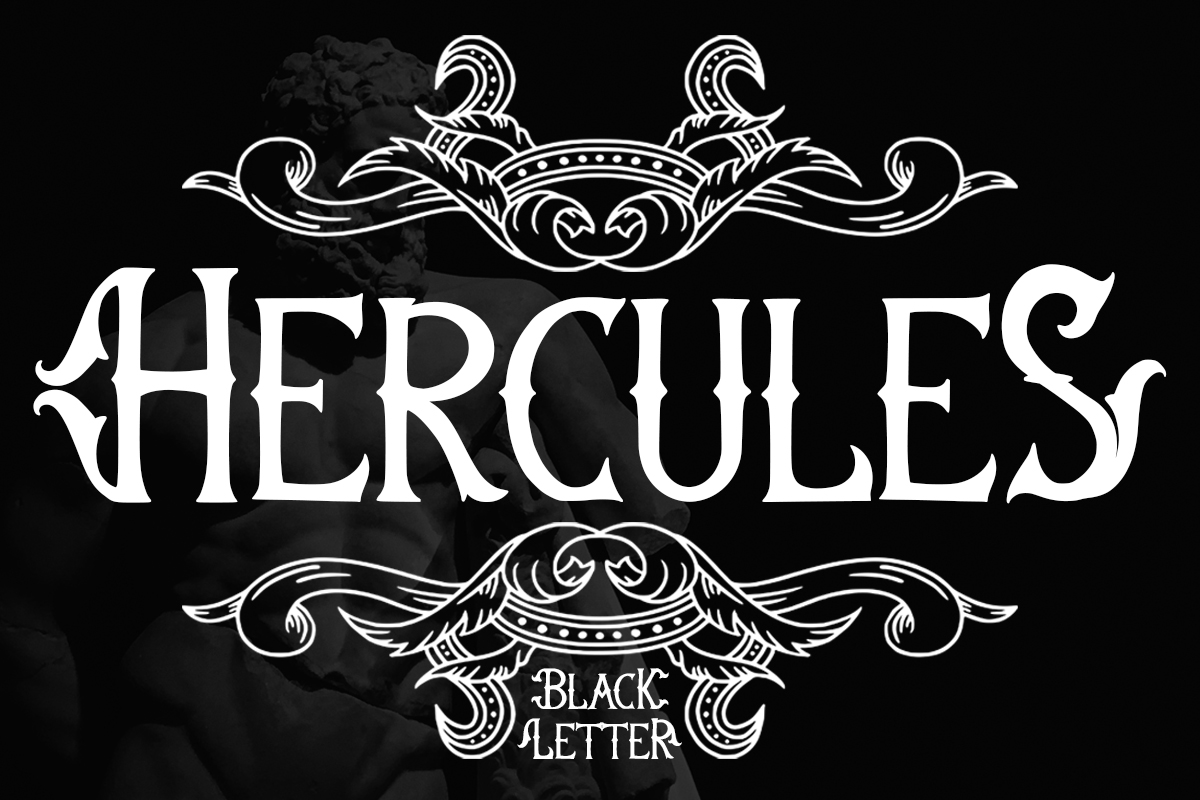 Пример шрифта Hercules BlackLetter
