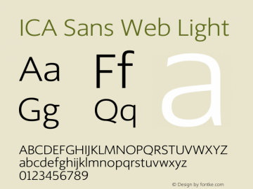 Пример шрифта ICA Sans Web