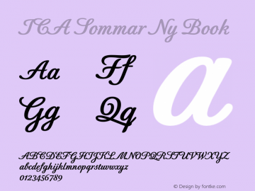Пример шрифта ICA Sommar Ny
