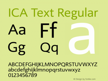 Пример шрифта ICA Text