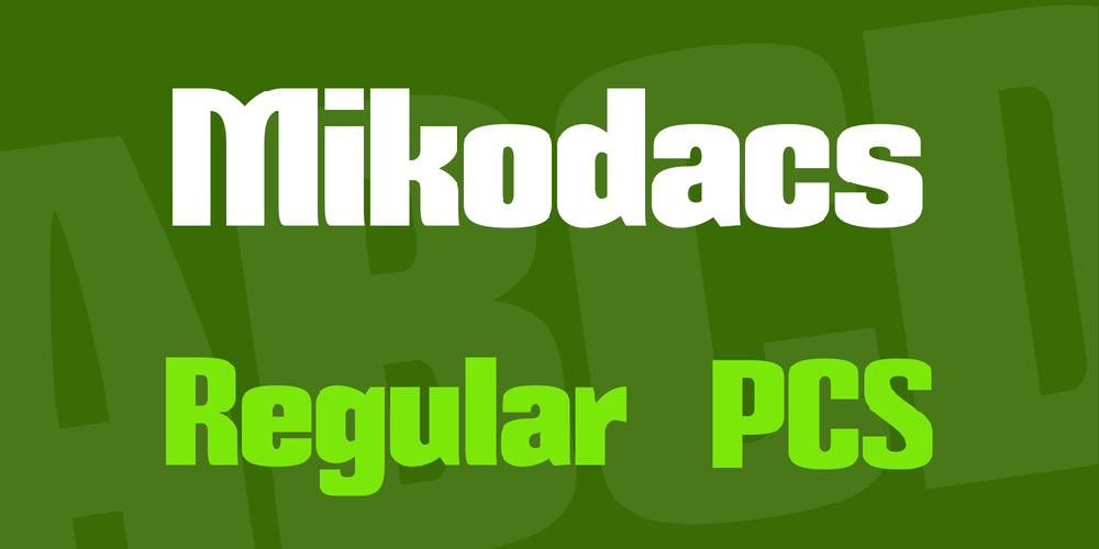 Пример шрифта Mikodacs