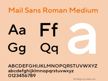 Пример шрифта Mail Sans