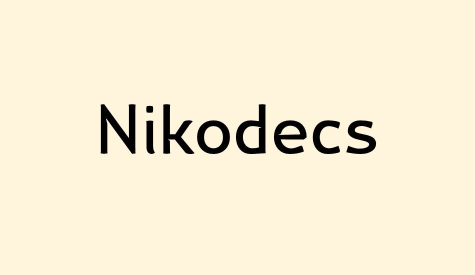 Пример шрифта Nikodecs