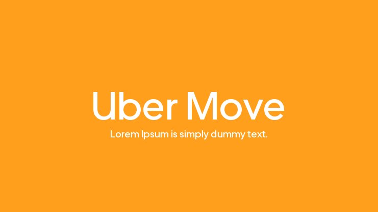 Пример шрифта Uber Move HEB