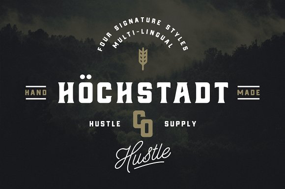 Пример шрифта Hochstadt Serif