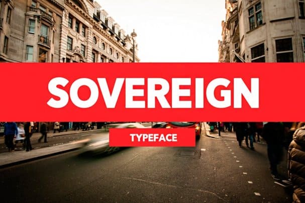 Пример шрифта Sovereign Regular