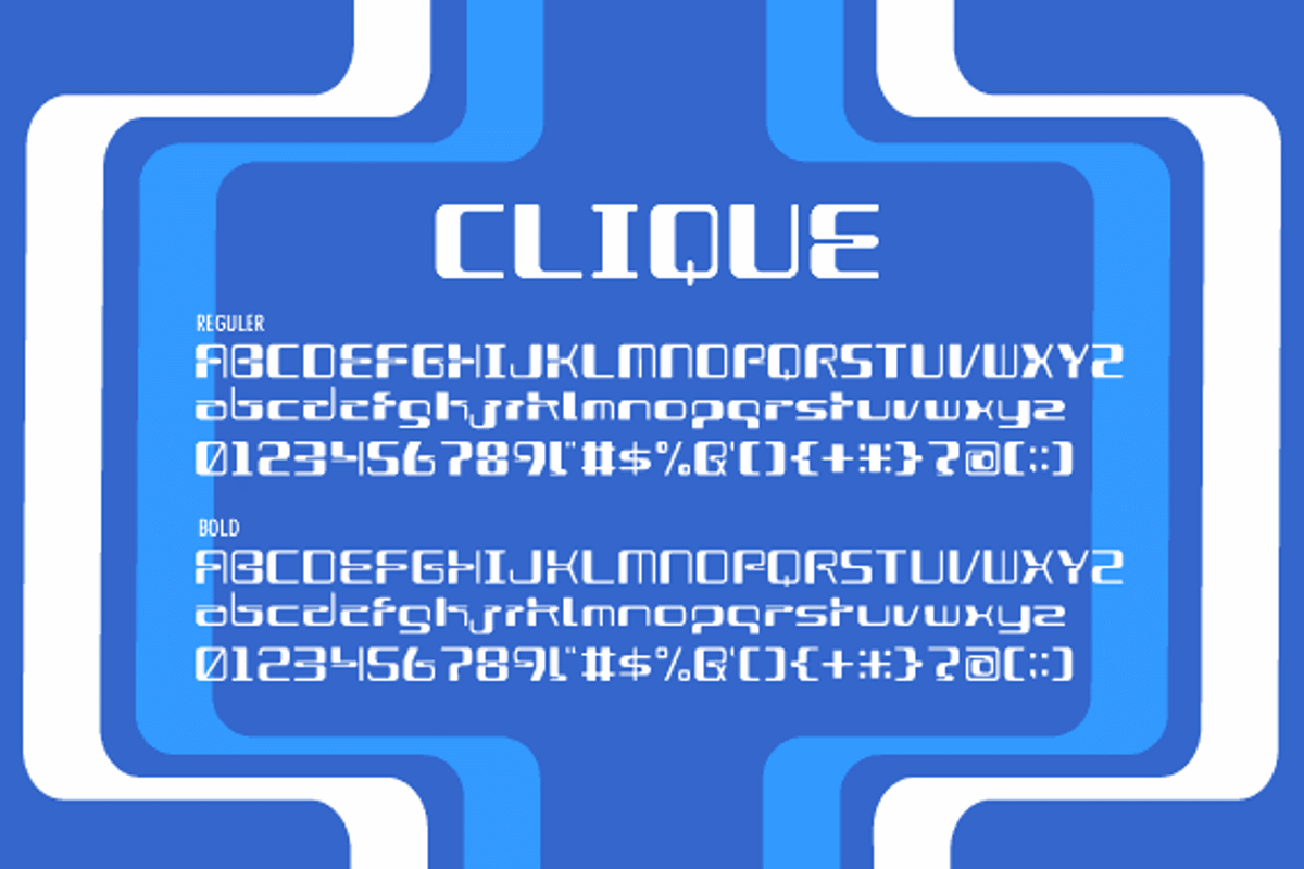 Пример шрифта H74 The Clique Regular