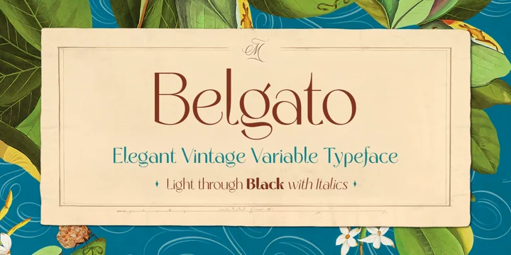 Пример шрифта Belgato Regular