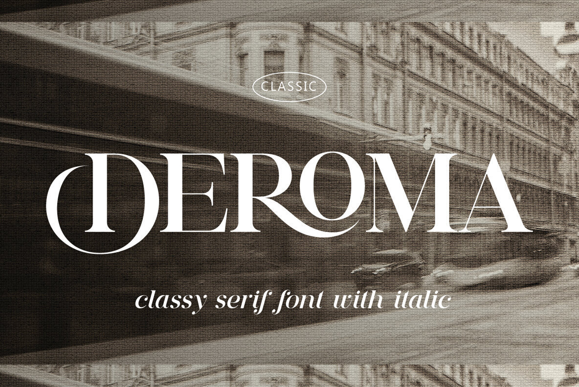 Пример шрифта Deroma Serif