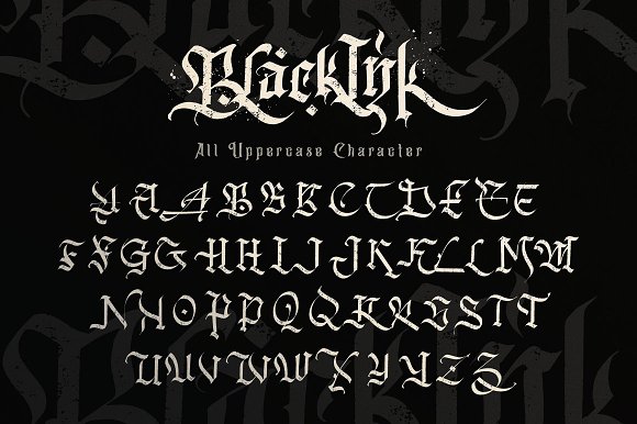 Пример шрифта Blaka Ink