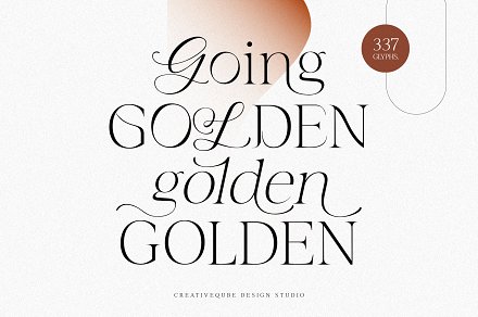 Пример шрифта Going Golden Italic