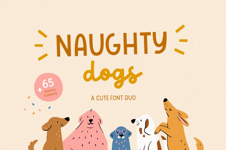 Пример шрифта Naughty dogs